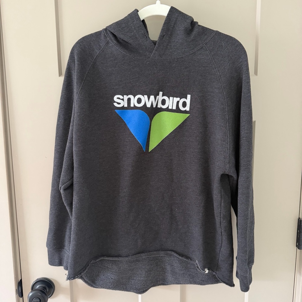 Blue 84 Charcoal Hoodie with Blue & Green Snowbird Logo